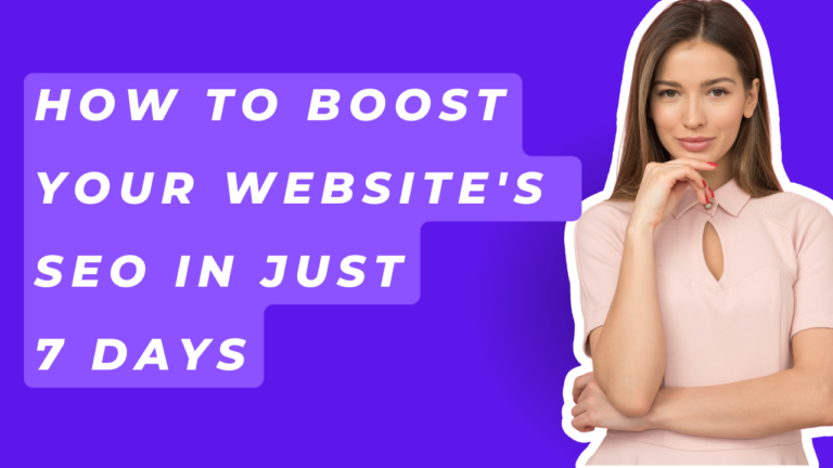 How to Boost Your Website's SEO in Just 7 Days CloudyWP