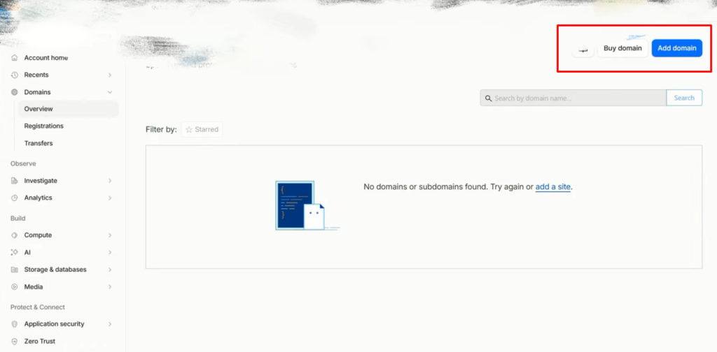 add domain in cloudflare