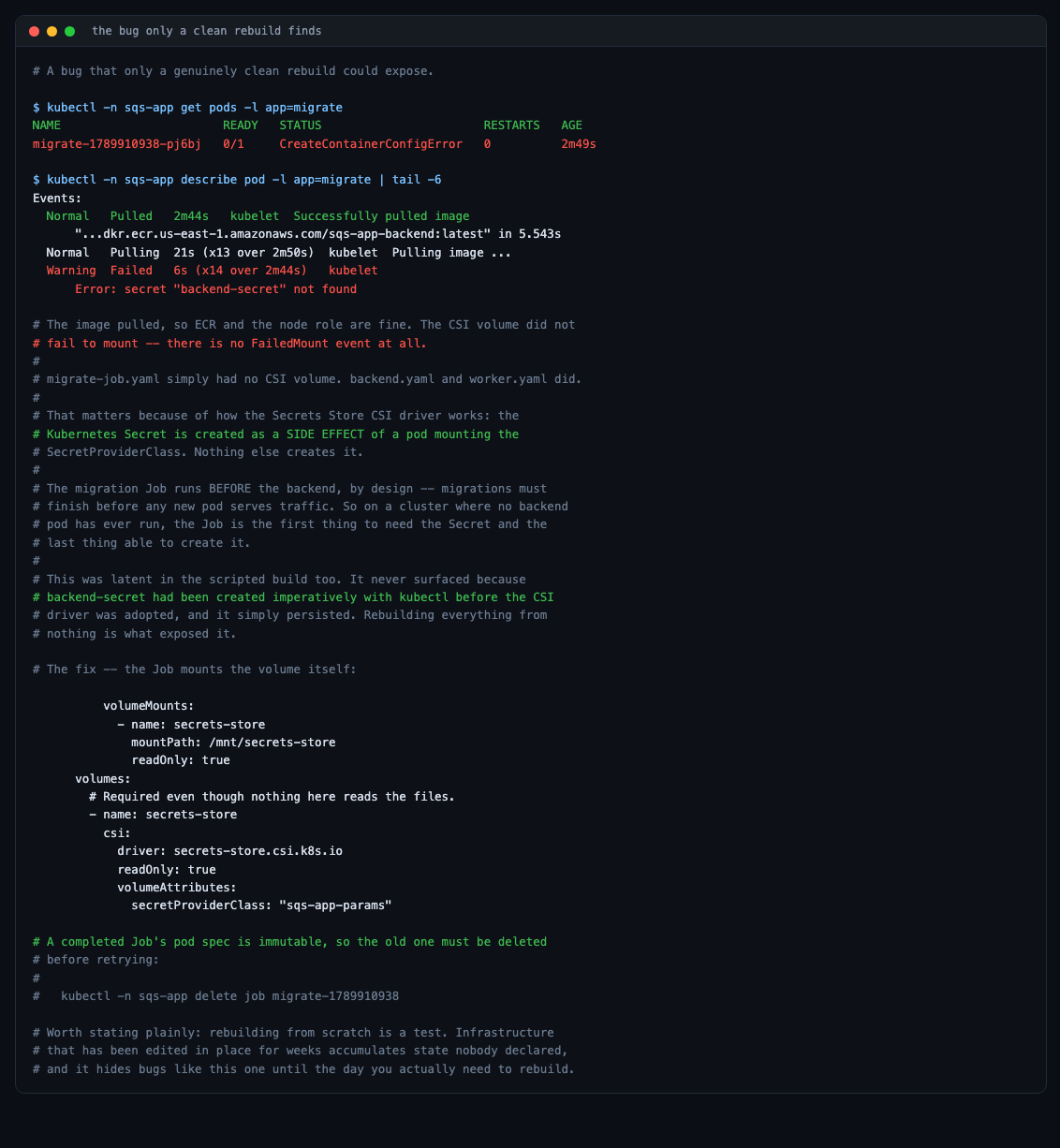 The migration Job bug